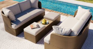 Outdoor Wicker Sofa Set