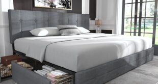 King Size Platform Bed Frame With Storage