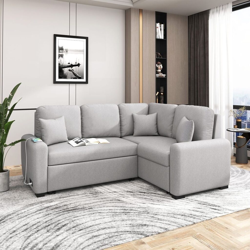 Grey Sectional Sleeper Sofa