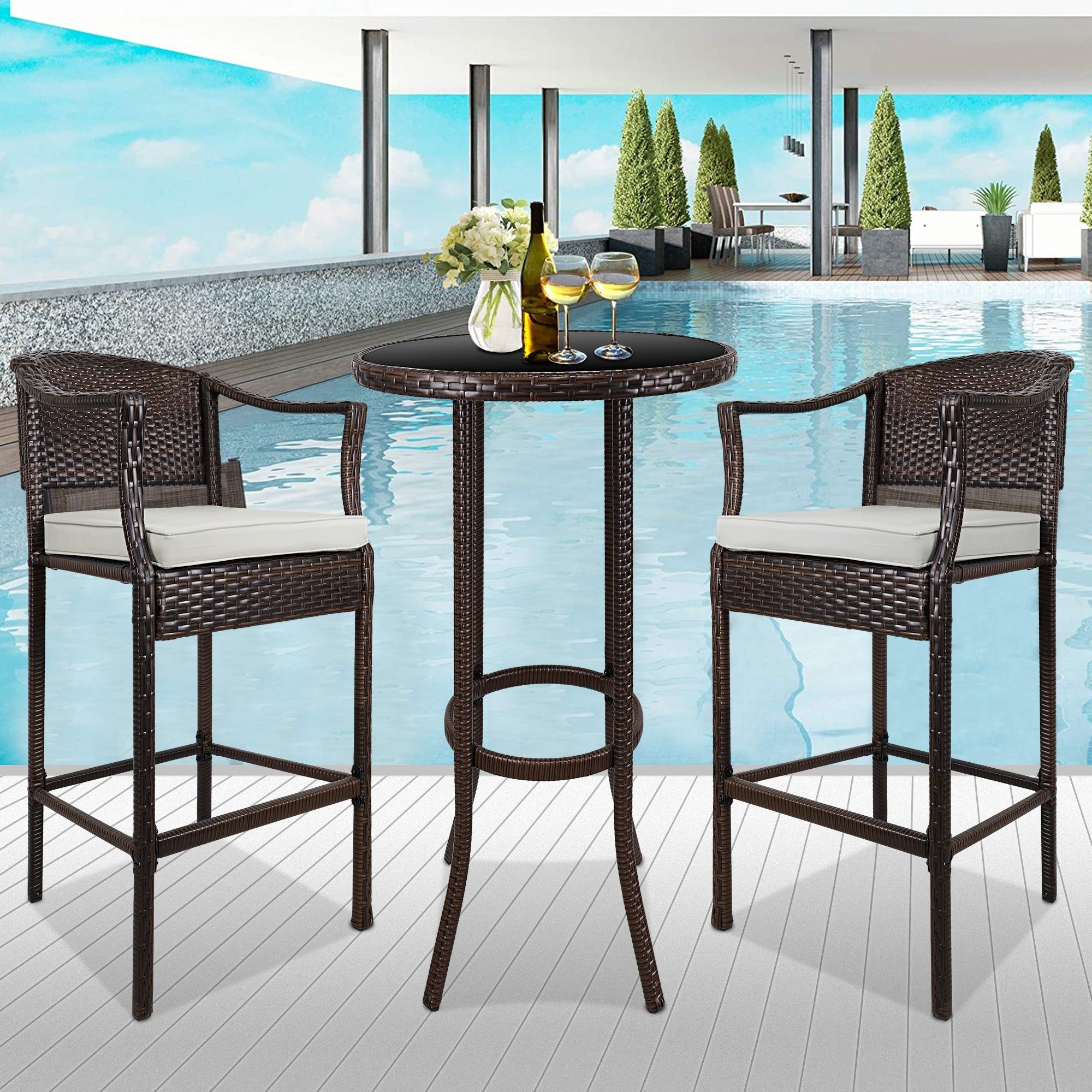 Elevate Your Outdoor Dining Experience with Bar Height Patio Furniture Bistro Sets