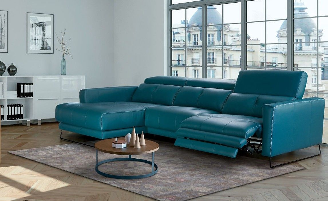 The Timeless Elegance of a Teal Leather Sectional Sofa