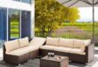 Outdoor Wicker Sofa Set