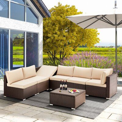 Outdoor Wicker Sofa Set