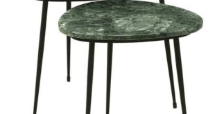 Round Nesting Tables Marble Top