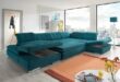 Teal Leather Sectional Sofa