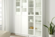 White Bookshelf With Glass Doors