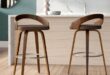 Mid Century Modern Swivel Bar Stools