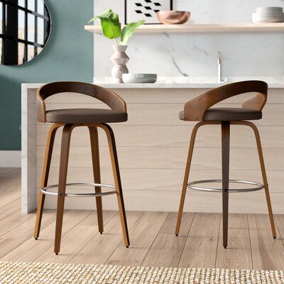 Mid Century Modern Swivel Bar Stools