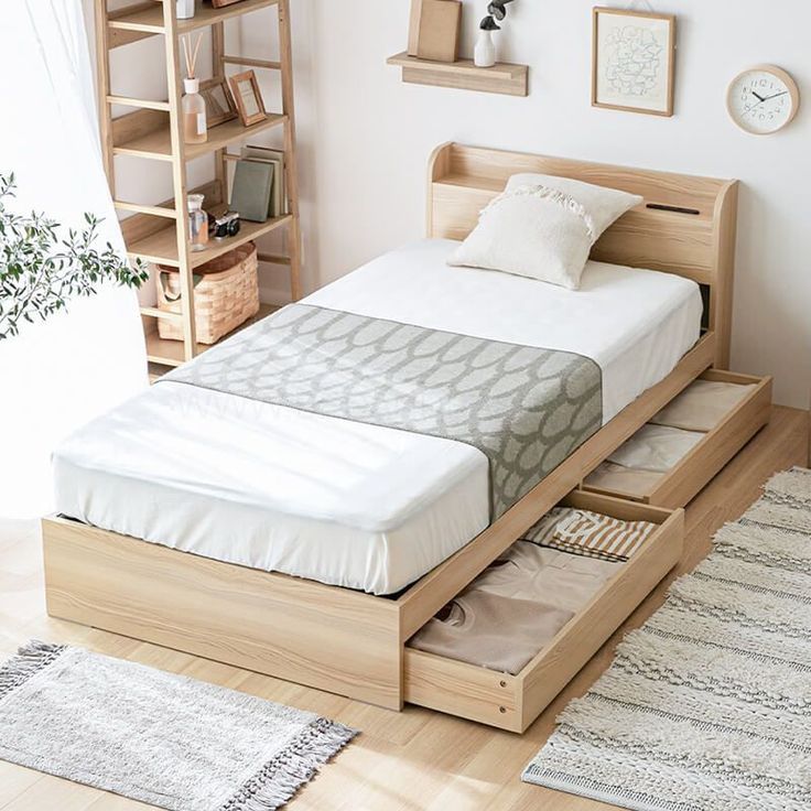 Maximize Your Bedroom Space with Wooden Double Beds Featuring Storage Drawers