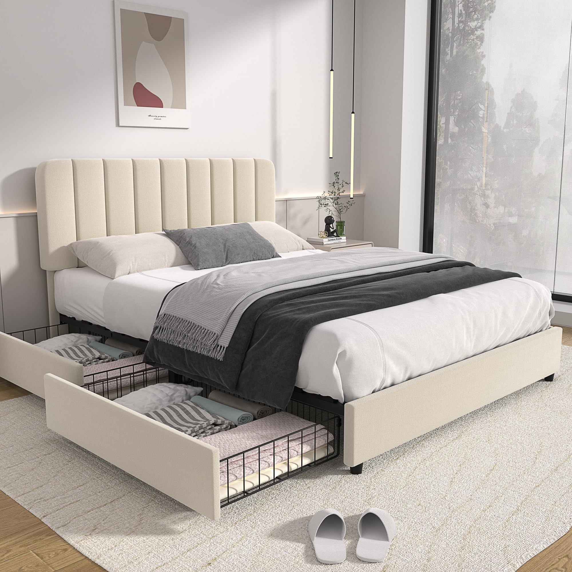 The Ultimate Storage Solution: Queen Platform Bed with Drawers