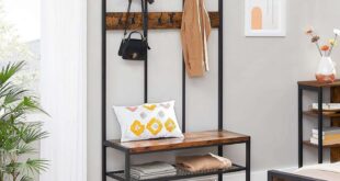 Wooden Shoe Rack With Seat