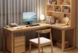 Wood Desk With Drawers