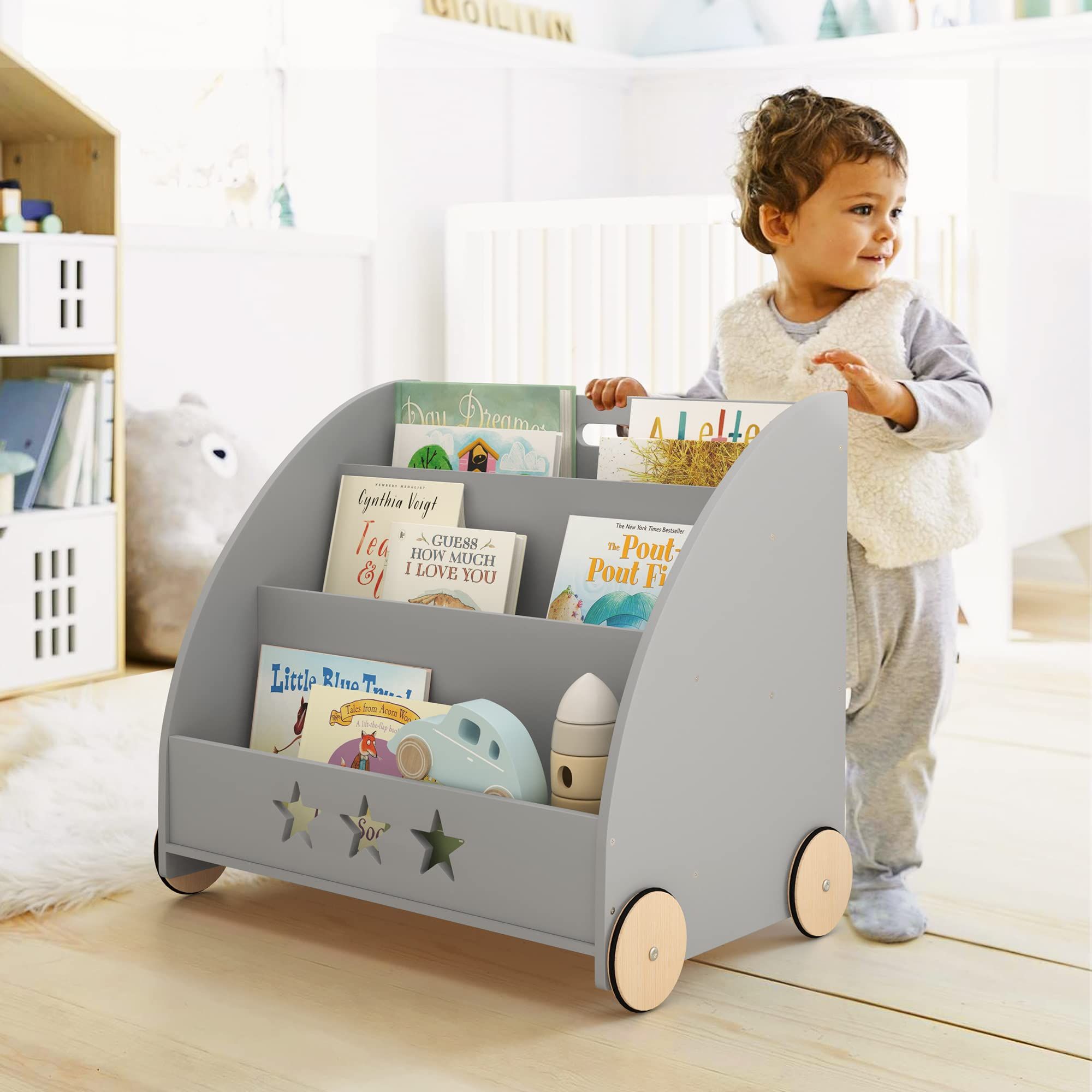 A Practical Storage Solution for Children’s Books: Bookcases with Built-In Storage