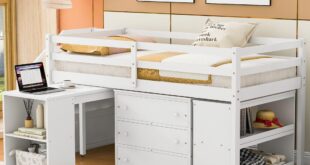 Kids Twin Loft Bed With Storage