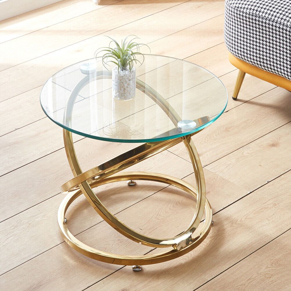 Small Round Glass Side Table