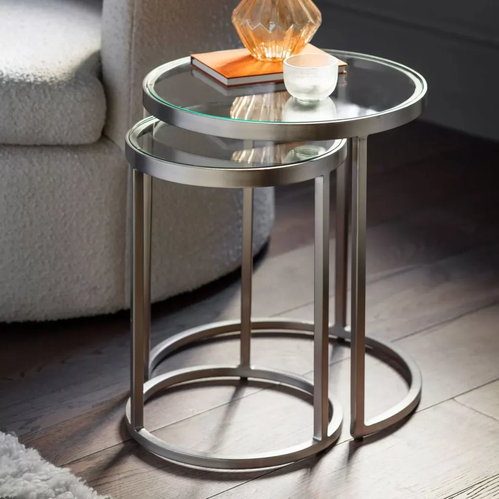 Small Round Glass Side Table