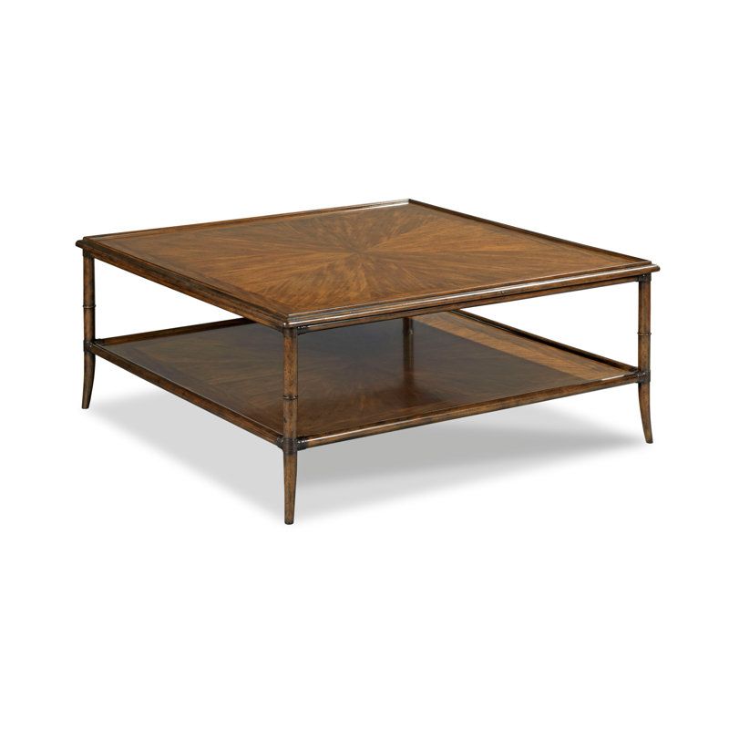 A Stylish Square Wood Coffee Table with Convenient Storage Options