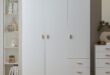 White Wooden Wardrobe With Drawers