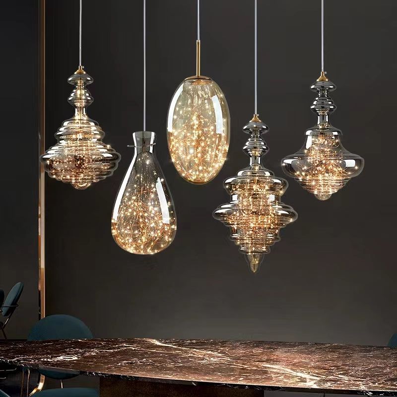 Brighten Your Kitchen Island with Clear Glass Pendant Lights