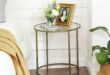 Small Round Glass Side Table