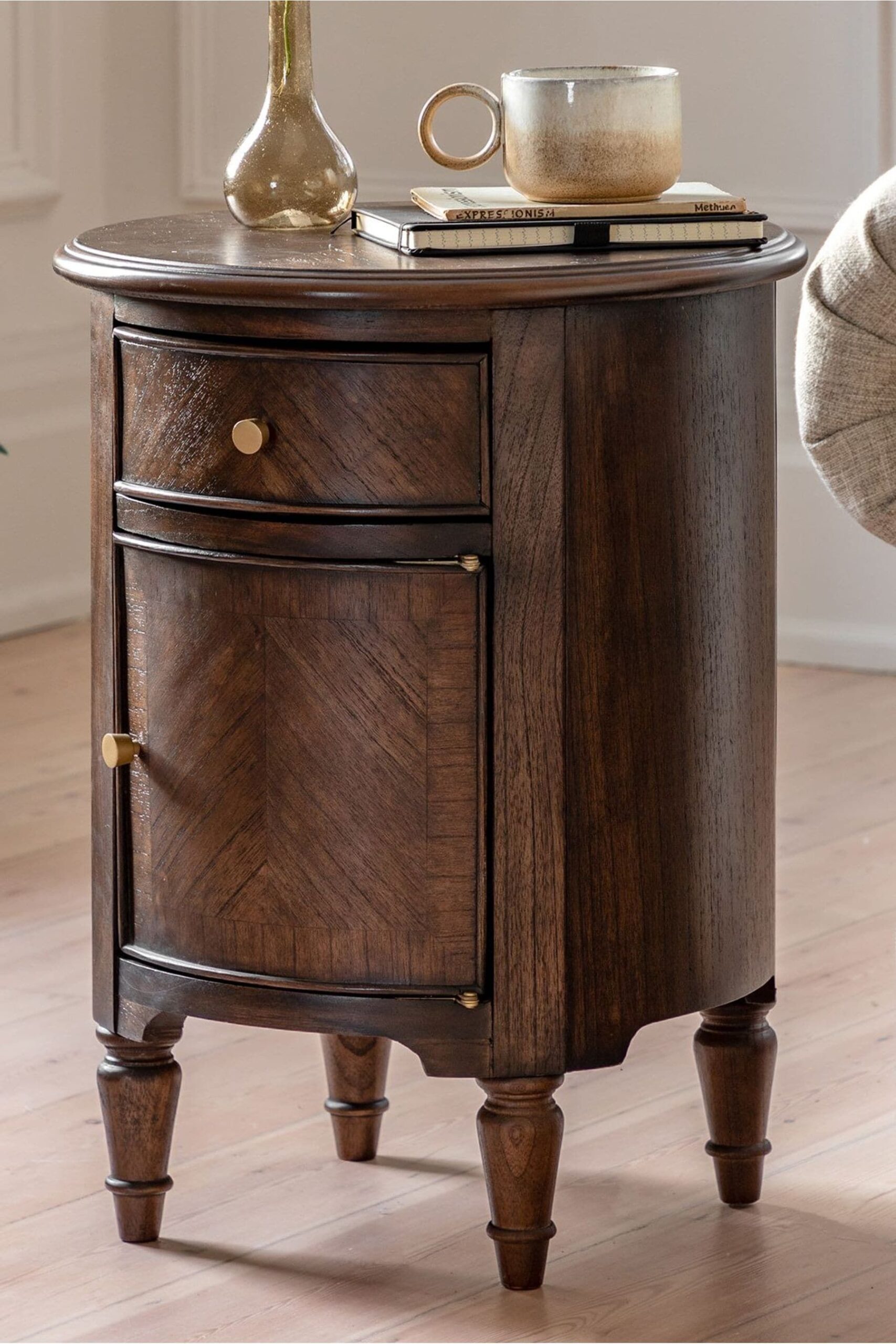 Compact Bedside Table Complete with Drawers for Convenient Storage