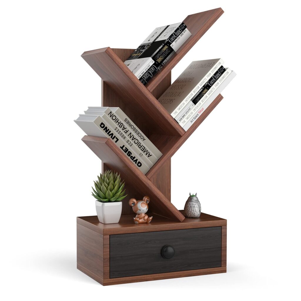 Small Bookshelf With Drawers