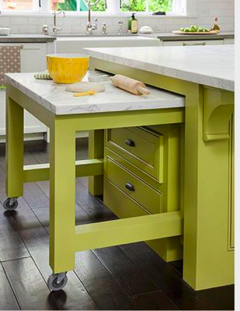 Compact Kitchen Island Offering Functional Seating and Ample Storage