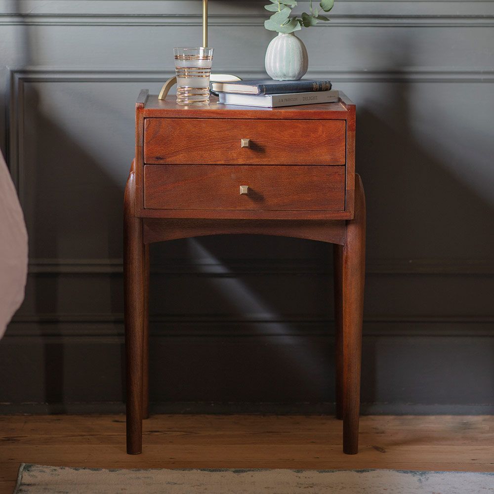 Compact Nightstand with Convenient Storage Compartments