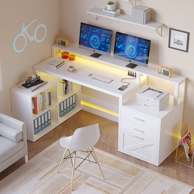 Compact Workstation: The Perfect Small Corner Desk with Storage