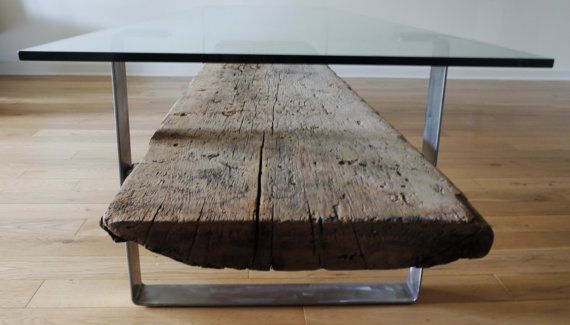 Reclaimed Wood Coffee Table Metal Legs