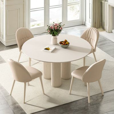 Elegant Dining Experience: Round Kitchen Table and Chairs Set