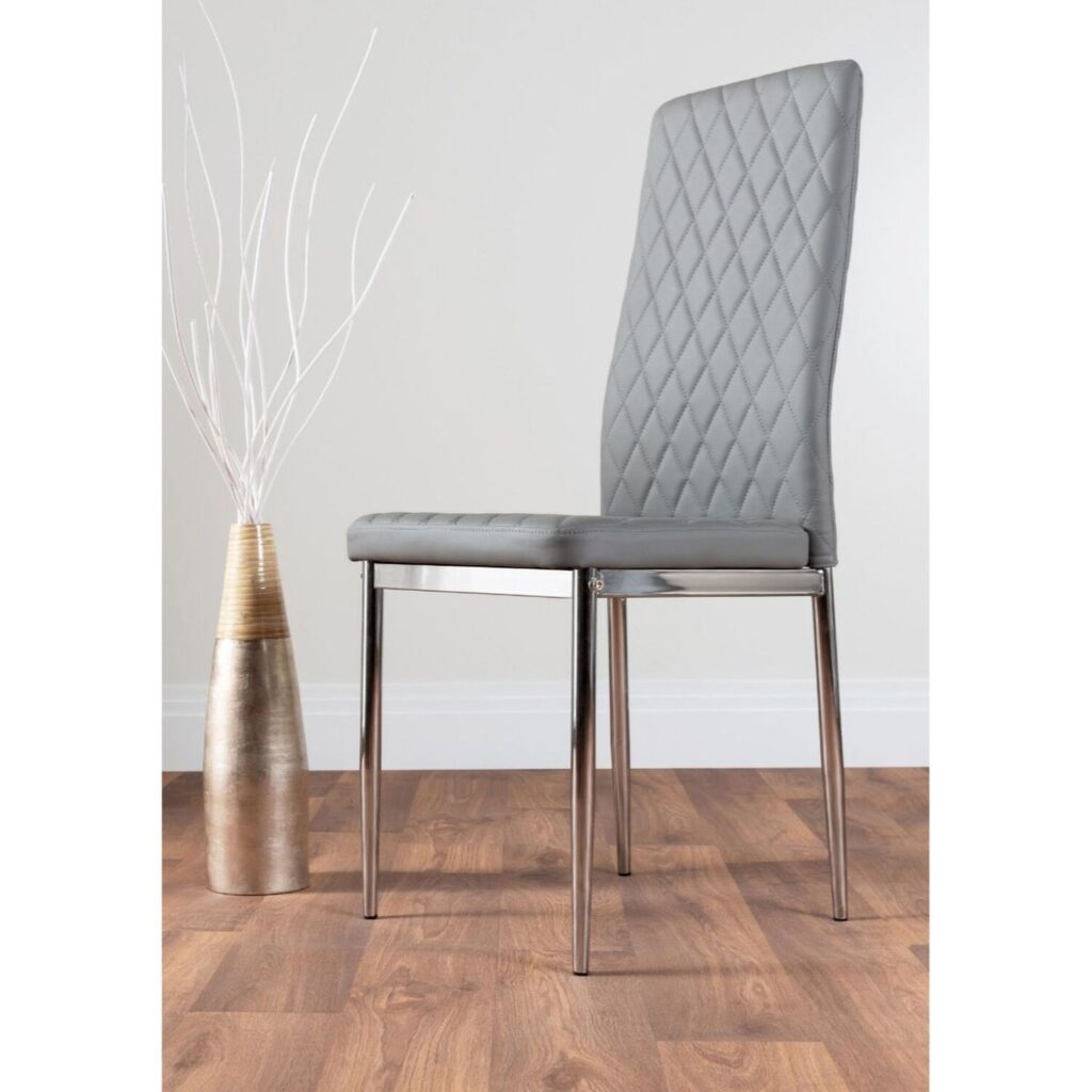 Faux Leather Dining Chairs With Chrome Legs