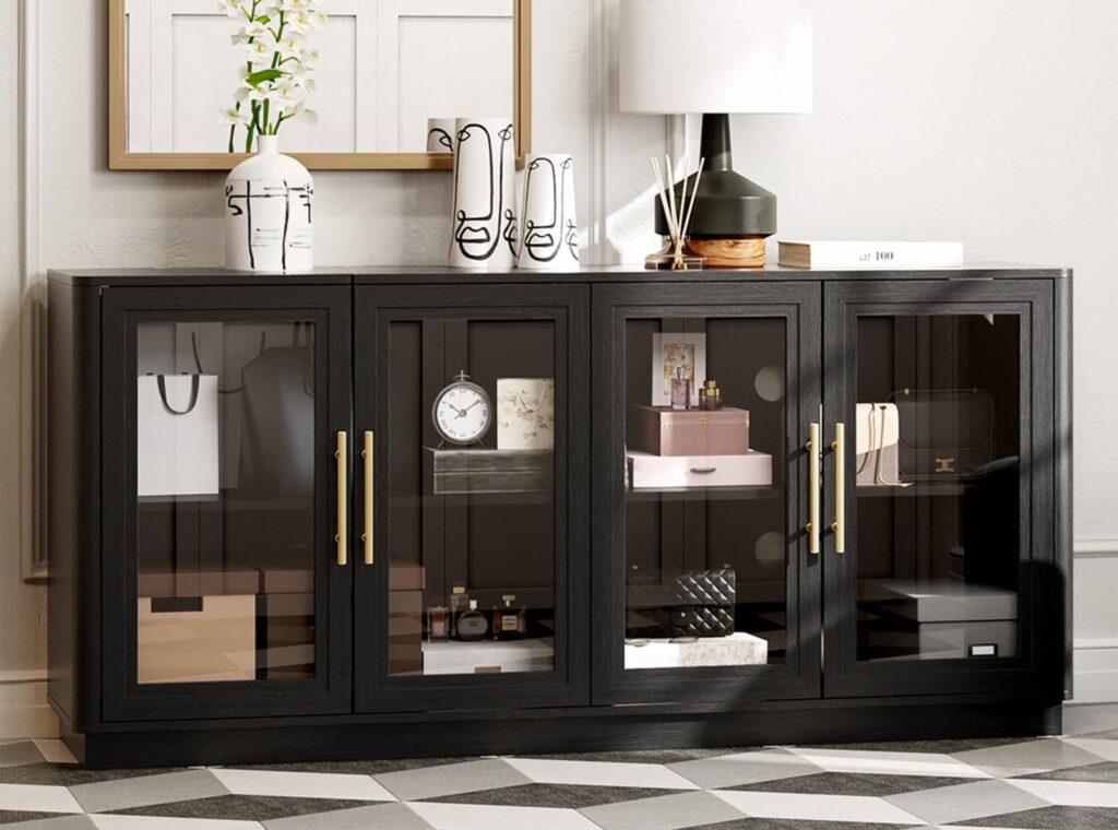 Sideboards With Glass Doors For Dining Room