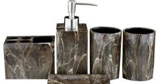 Marble Bathroom Accessories Set