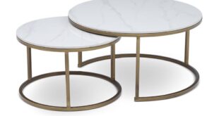 Round Nesting Tables Marble Top