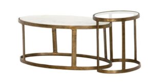 Round Nesting Tables Marble Top