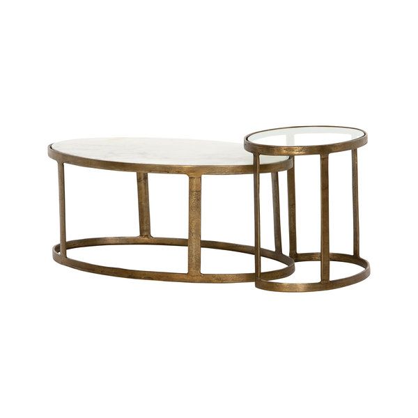 Elegant Marble Top Round Nesting Tables for Stylish Home Decor