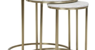 Round Nesting Tables Marble Top