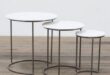 Round Nesting Tables Marble Top