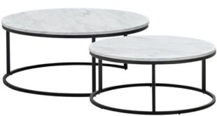 Round Nesting Tables Marble Top