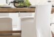 White Dining Room Chair Slipcovers