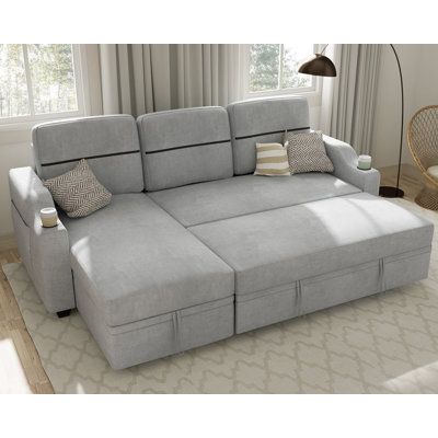 Elegant, Spacious Grey Sectional Sleeper Sofa: A Luxurious Addition to Your Living Space