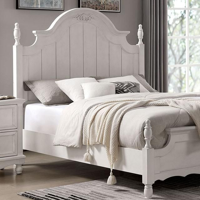 Elegant White Bedroom Furniture Set for Queen-sized Beds