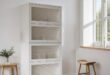 White Bookshelf With Glass Doors