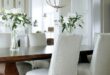 White Dining Room Chair Slipcovers