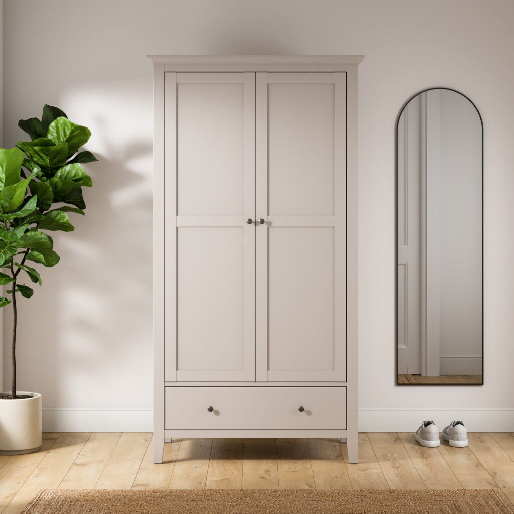 White Wardrobe With Drawers