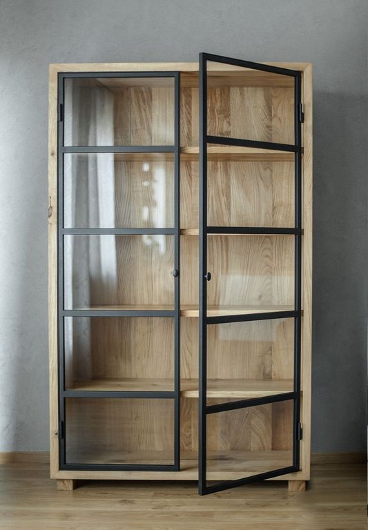 Elegant Wood Bookcase with Glass Doors: A Perfect Piece for Your Home