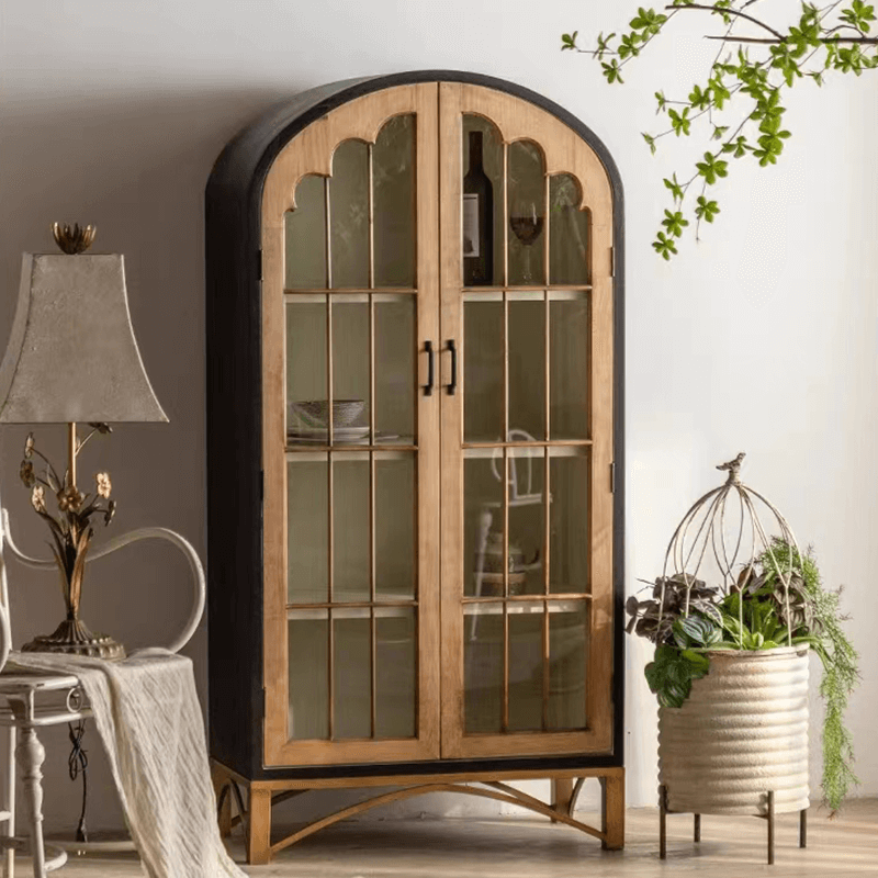 Elegant Wood Bookcase with Glass Doors: The Perfect Addition to Your Home Decor