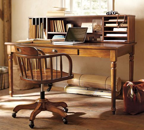 Writing Desk With Hutch And Drawers