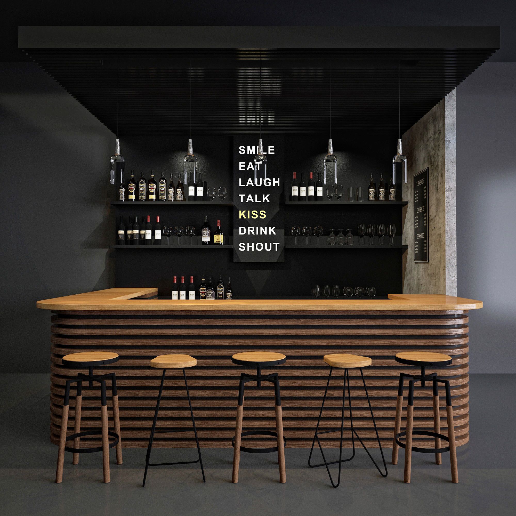 Elegant and Functional Home Bar Counter Designs